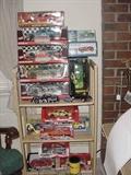 Large assortement of older NASCAR cars and collectibles