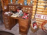 OAK ROLLTOP DESK