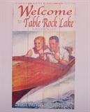 WALL HANGING, EARLY TABLE ROCK LAKE AD