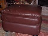 LANE LEATHER OTTOMAN