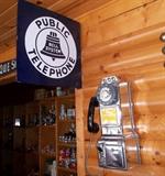 SIGN AND 3 SLOT PHONE