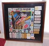 BASS FISHING MONOPOLY GAME FRAMED