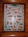 FISHING LURE JIG SAW PUZZLE FRAMED