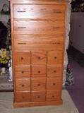 Custom Built Oak Chest of Drawers