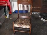 Collectible Ornate Oak rocking chair