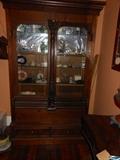 One-of-a-kind Walnut cabinet with doors from a horse-drawn hearse