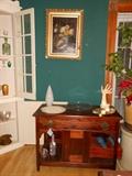 English washstand damaged top