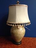 beautiful lamp with tasseled shade