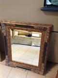 traditional beveled mirror