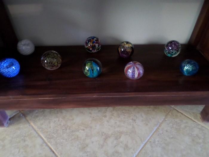 More glass paperweights
