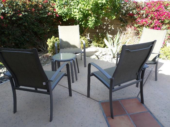 4 patio chairs small table
