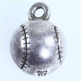 Estate James Avery sterling silver baseball charm: 7/16", 5.2 gms