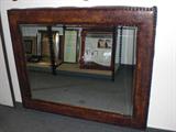 Faux snake skin mirror