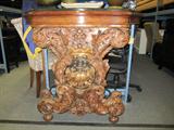 Carved Wood Credenza with Marble Top $2500