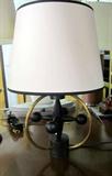 Whimsical lamp made of a Jacks game piece!