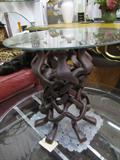 Unique Wood Side Table....carved from one piece of wood! $300