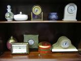 Variety of Clocks. Bottom Right Cream Clock $8