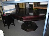 Brunswick Game Table. The top flips to flat (as shown) so it can be used as a dining table for 8. Beautiful wood. MSRP $2500. Blowout for $700!