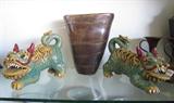 Pair of small foo dogs