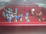 Vintage toy soldiers in blue and red