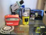 Garmin GPS, Olympus Voice Activated Recorder, Vintage View Master