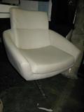 *New Shipment* Comfortable Chair in White Leather - one of a pair