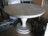 Grey Wood Pedestal Table