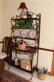 Wrought iron bakers rack