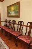 (12) Queen Anne style dining chairs, sold each