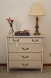 Faux bamboo chest of drawers, Fitz & Floyd ceramics
