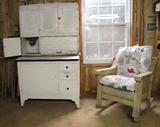 Hoosier cabinet, Vintage rocker