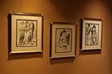 Contemporary Art Collection |
A trio of custom framed Chagall lithographs gather behind the bar.