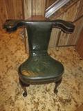 Very unique English Queen Anne style Gentlemans Dressing Chair