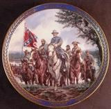48 - Porcelain plate of Robert E. Lee in The Gallant Men of The civil War, 8in. Dia.