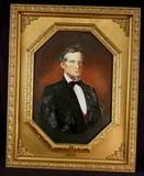 56 - Oil painting of Jefferson Davis in gold frame, 32 x 39.