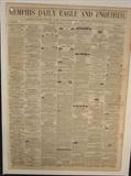 57 - Memphis Daily Eagle and Enquirer dated March 15, 1855 of steamboats, 18 x 25.
