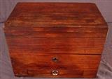 58 - Col. James Phelan rosewood travel box and memorable address book, Box is 12in T, 16in. W, 10in. D.