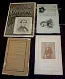 71 - Jefferson Davis funeral oration, Richmond Straight cut No. 1 cigarette advertisement, magazine called Confederate Veteran and old pamphlet of Jefferson Davis.