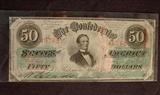 74 - Fifty Dollar Confederate money, Richmond - April 6, 1863.