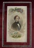 75 - Rare hand colored engraving of President Jefferson Davis.