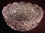 196 - American brilliant cut glass bowl, 3in. T, 8in. Dia.