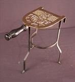208 - Brass and iron trivet.