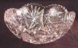250 - Cut glass bowl, 3in. T, 8in. Dia.