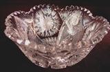 258 - Brilliant cut glass bowl, 4in. T, 8in. Dia.