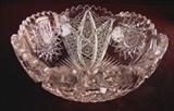 261 - Brilliant cut glass bowl, .3in. T, 7in. Dia.