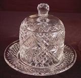 263 - Leaded crystal cheese dome signed Waterford, 6in. T.