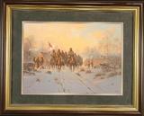 500 - “Jackson’s Jackson’s Winter Campaign” by G. Harvey. Artist signed, limited edition artist proof (609/2500). Letter of authenticity included. 32 x 39.5.