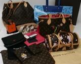 A Few of the Dozens of Designer Handbags by Louis Vuitton, Murakami Blossom, Neverfull, Sac Plat, Cosmic Blossom, Sonia Rykiel, Gucci, Prada Necessaire, Longchamp, Tiffany Reversible, Chanel, Jason Wu, Marimekko to be Sold Individually and in Lots