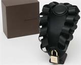Louis Vuitton Black Padlock Necklace with Box