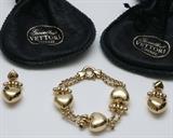 Vettori Gioielleria Firenze Bracelet and Earrings, marked 750 (18K), with Sapphires